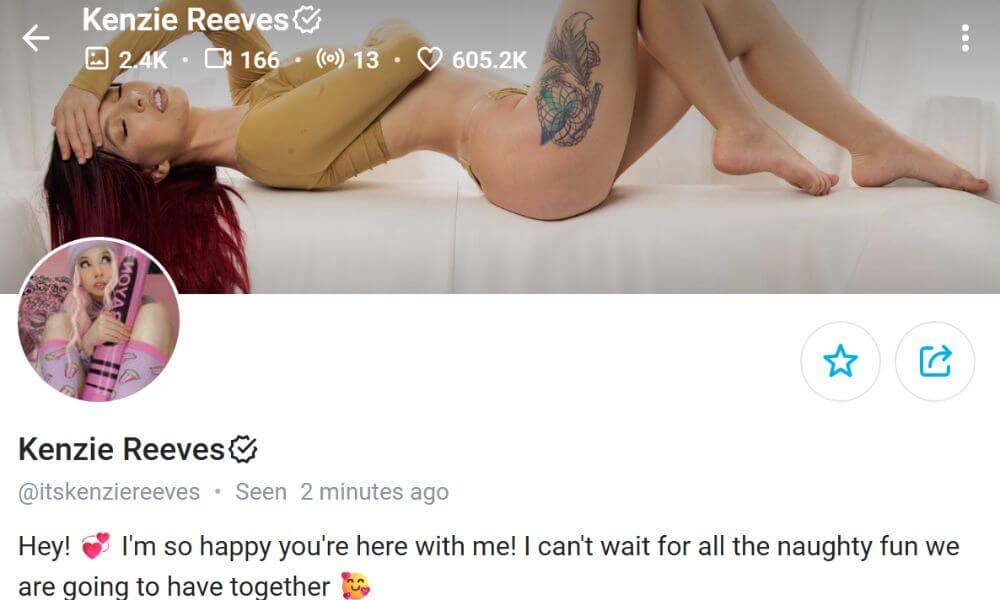 Kenzie Reeves (OnlyFans Accounts)