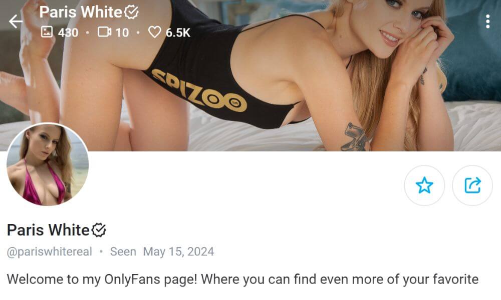 Paris White (OnlyFans Accounts)