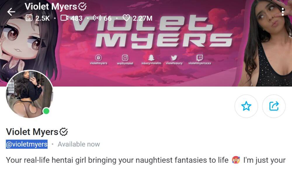 Violet Myers (OnlyFans Accounts)