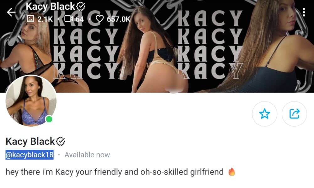 Kacy Black (OnlyFans Accounts)