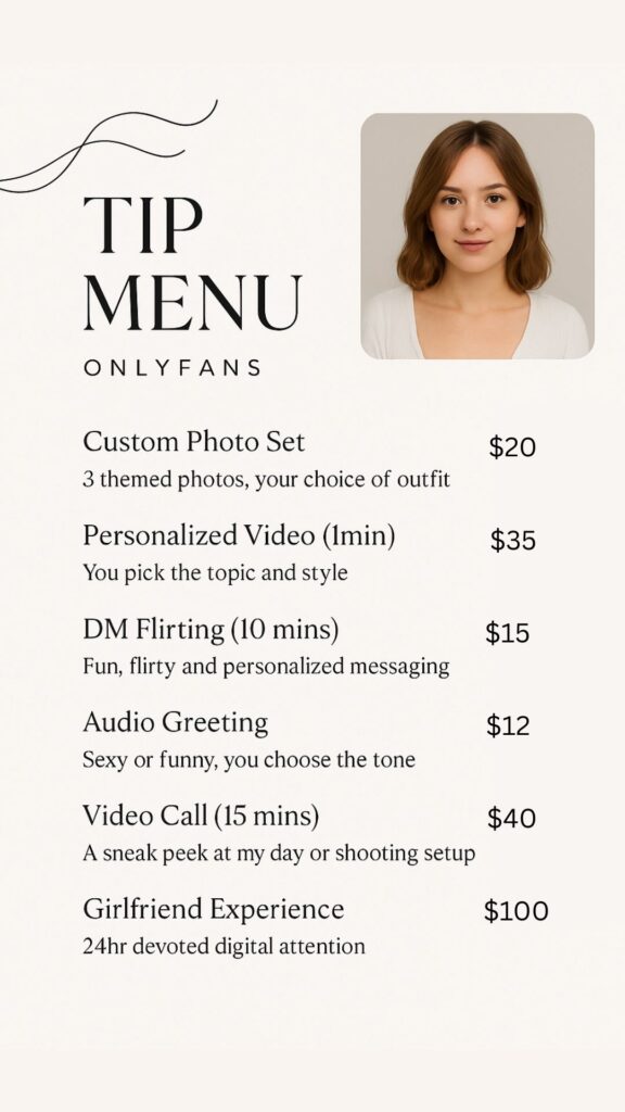 OnlyFans Standard Menu 